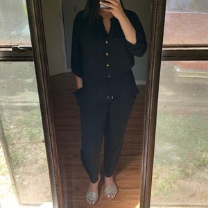 Michael Kors Black Pocket Jumpsuit